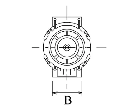 Côtes et dimensions de l'alternateur