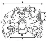 Pont de diodes DENSO CAO1343062