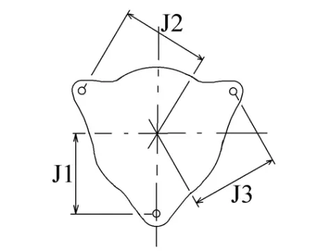 Côtes et dimensions de l'alternateur