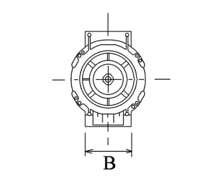Côtes et dimensions de l'alternateur
