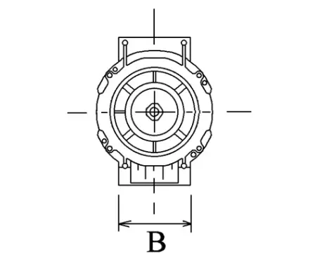 Côtes et dimensions de l'alternateur