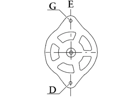 Côtes et dimensions de l'alternateur