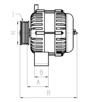 schema dimension alternateur DENSO 1042103180