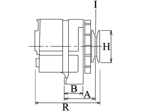 Côtes et dimensions de l'alternateur