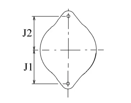 Côtes et dimensions de l'alternateur