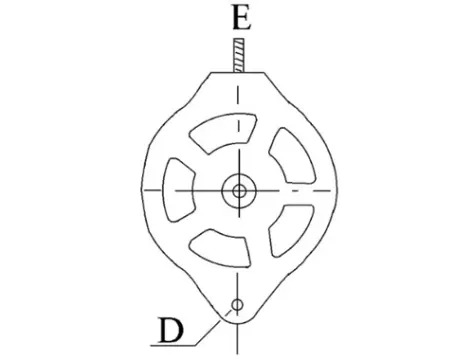 Côtes et dimensions de l'alternateur