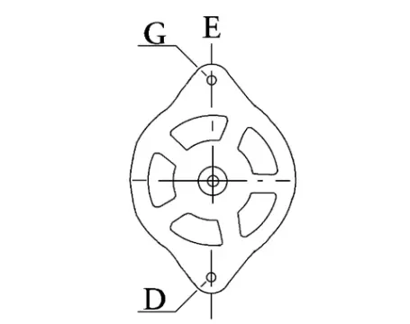 Côtes et dimensions de l'alternateur