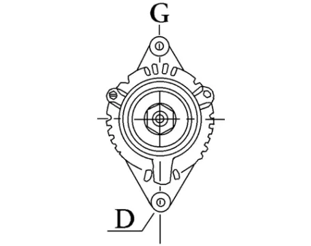 Côtes et dimensions de l'alternateur