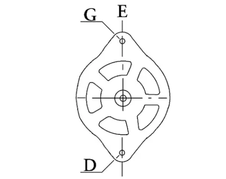 Côtes et dimensions de l'alternateur