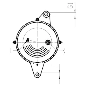 Côtes et dimensions de l'alternateur 116231-2