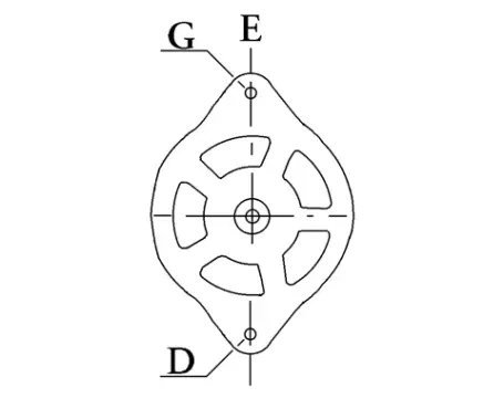 Côtes et dimensions de l'alternateur