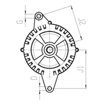 Côtes et dimensions de l'alternateur