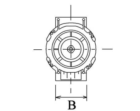 Côtes et dimensions de l'alternateur