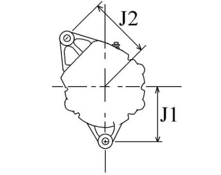 Côtes et dimensions de l'alternateur