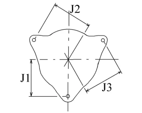 Côtes et dimensions de l'alternateur
