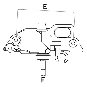 Côtes et dimensions du régulateur d'alternateur