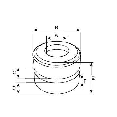 Côtes et dimensions de la bague collectrice