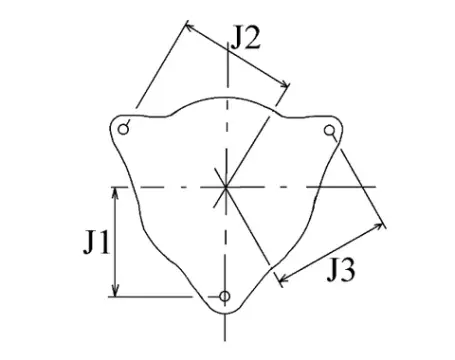 Côtes et dimensions de l'alternateur