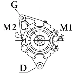 Côtes et dimensions de l'alternateur