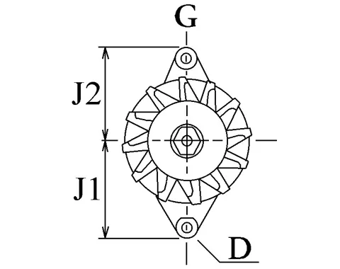 Côtes et dimensions de l'alternateur