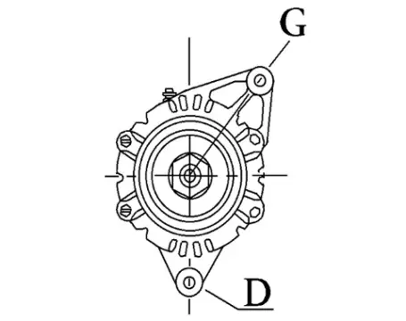 Côtes et dimensions de l'alternateur
