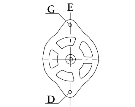 Côtes et dimensions de l'alternateur