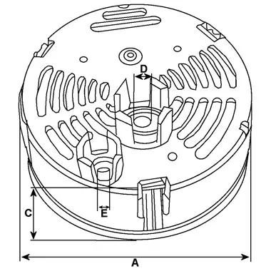 schema dimension capot alternateur 235163