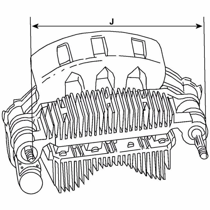 Pont de diodes compatible pour alternateur MITSUBISHI 237132