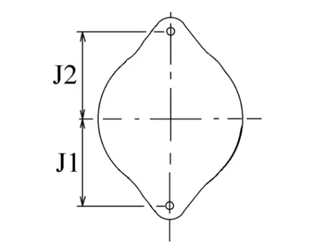 Côtes et dimensions de l'alternateur
