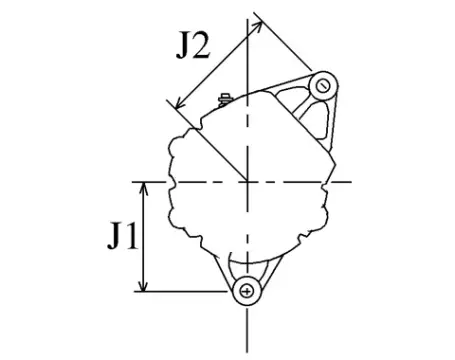 Côtes et dimensions de l'alternateur