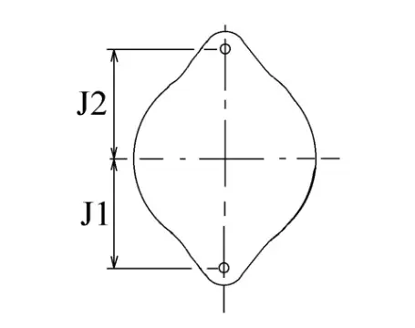 Côtes et dimensions de l'alternateur