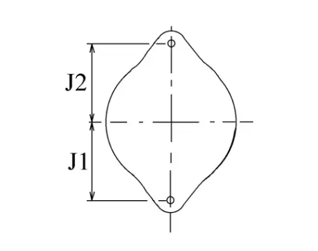 Côtes et dimensions de l'alternateur