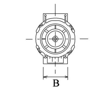 Côtes et dimensions de l'alternateur