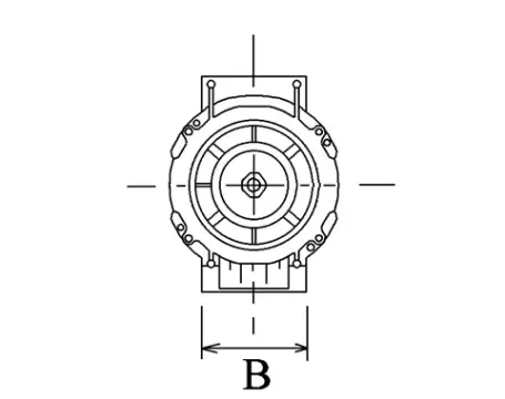 Côtes et dimensions de l'alternateur