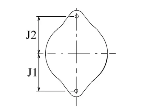 Côtes et dimensions de l'alternateur