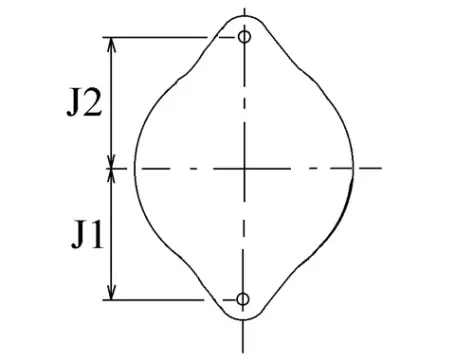 Côtes et dimensions de l'alternateur
